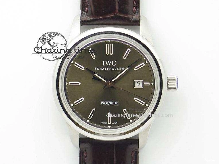 MIROTIME 0807 Affordable Ingeniuer St.Laurens SS Brown Dial MK 1:1 Best Edition On Black Leather Strap A 7365